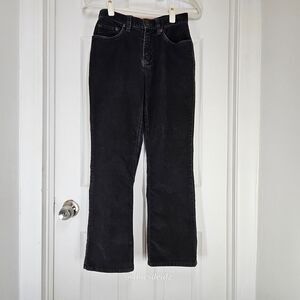 L.L. Bean Corduroy Pants Black Women's 4 Petite